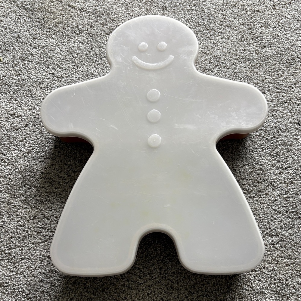 Source Unknown White Gingerbread Man Food Storage Container